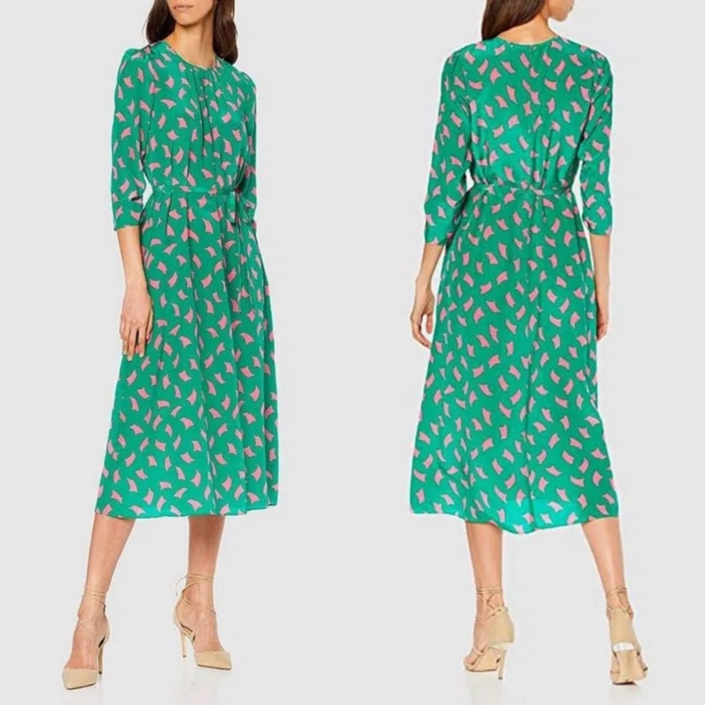 L.K.Bennett London Dr Dorothy green printed silk dress